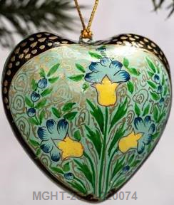 Elegant Paper Mache Hearts | Hand-Painted Hanging Décor | Pack of 10,000 Coded: MGHT-2511-220073 to MGHT-2511-220084