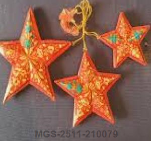 Hand-Painted Hanging Stars | Vibrant Paper Mache Décor | MCQ 5000 Coded: MGS-2511-210071 to MGS-2511-210080