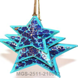 Premium Paper Mache Stars | Handcrafted Hanging Décor | MCQ 5000 Coded: MGS-2511-210091 to MGS-2511-210100