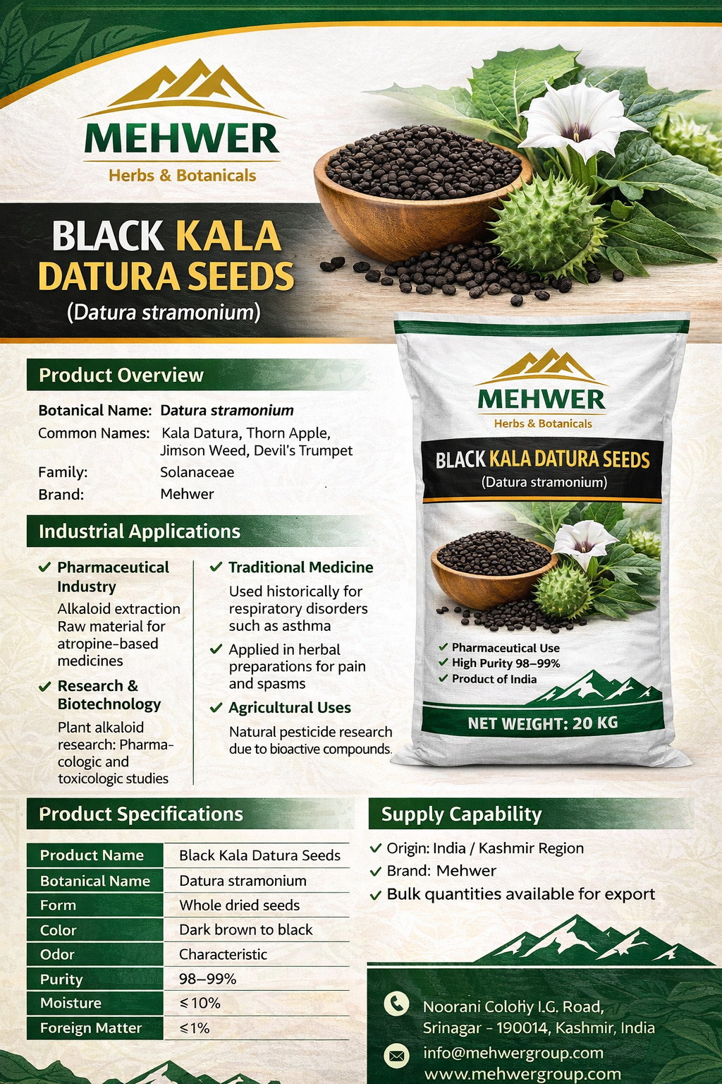 Black Kala Datura seeds Kala Datura Seeds