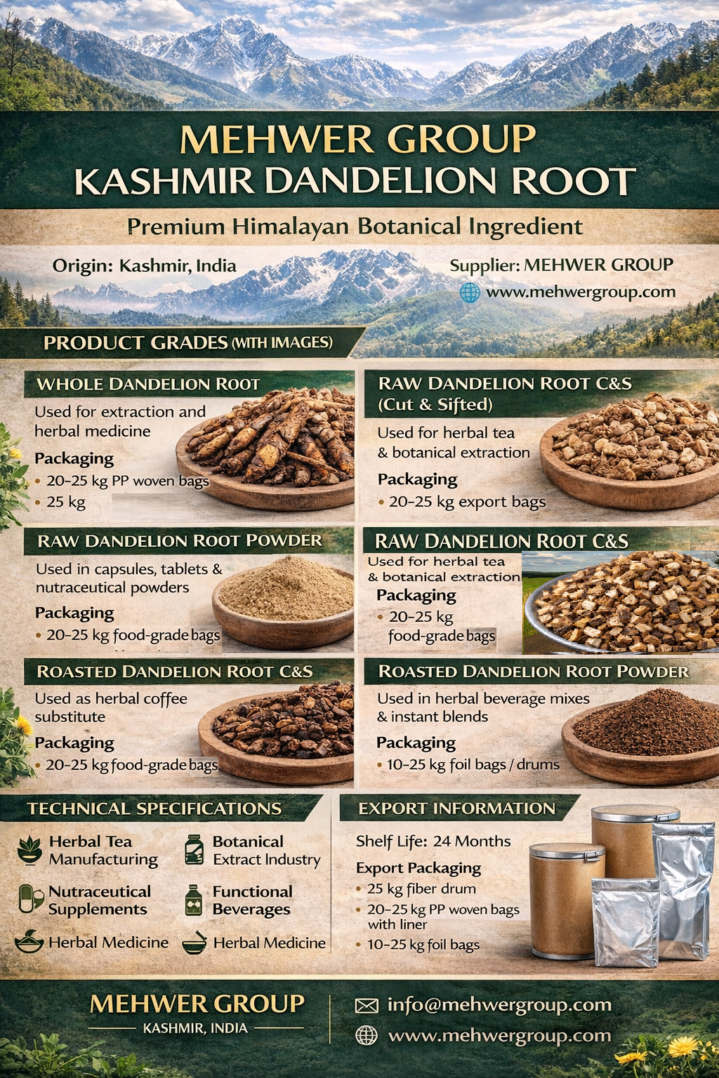 MEHWER DANDELION ROOTS